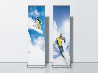 Scrimless Non-Curling Grey Back Frontlit Banner